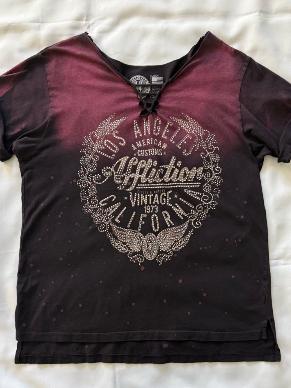 Affliction Gals Shirt - size L